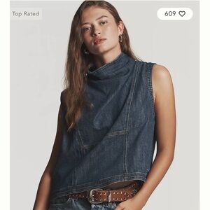 Anthropologie Pilcro Denim Top XS New with tags. Retail $118